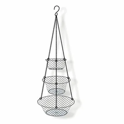 3 Tier Hanging Basket Storage Organizer For FruitsVegetables Kitchen Bathroom • $20.25