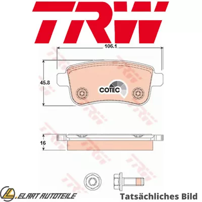 The Brake Lining Set The Disc Brake For Renault Megane Iii Coupe Dz0 1 F4r • $54.59