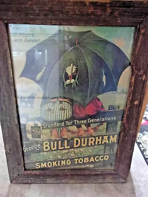 BULL DURHAM Smoking Tobacco HUNTING Advertising Poster  - Framed • $29