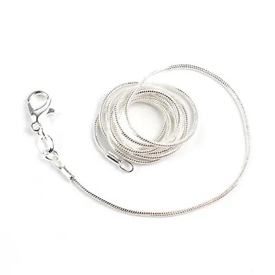 Snake Chain Necklace Men Women 925 Sterling Silver Stamp Shiny Clavicle 16-24in • £2.80