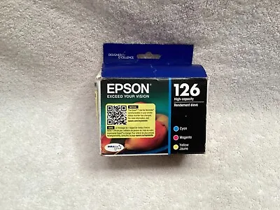 Epson 126 High Capacity Cyan/Magenta/Yellow Ink Cartridges - 3 Pieces • $30