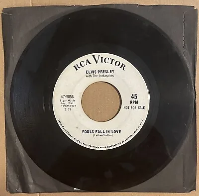 Rca Victor Elvis Presley Fools Fall In Love 7  45rpm Promo/demo  • $15