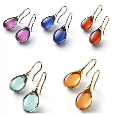$3.70 • Buy 925 Silver Drop Earrings Cubic Zirconia Engagement Jewelry For Women A Pair