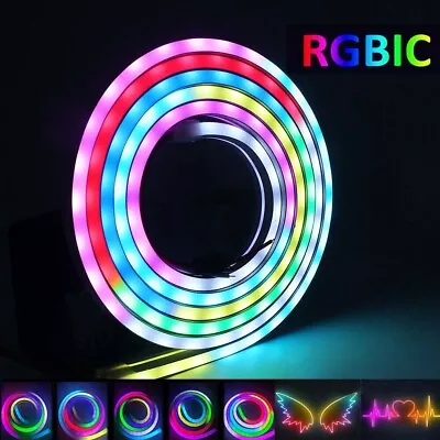 1M-20M RGBIC LED Neon Strip Lights Sign Bluetooth Music APP DC 12V Silicone Tube • $14.43