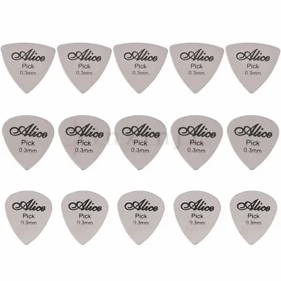 0.3mm Thin Alice Stainless Steel Metal Guitar Pick 3x5PCS • $3.09