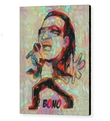 Framed U2 Band Bono Caricature 8.5X11 Art Print Limited Edition W/signed COA • $19.99