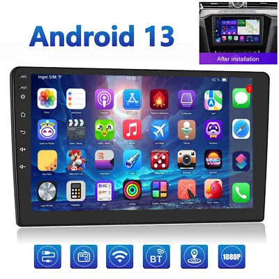 Android 13 10.1'' Double 2 Din Touch Screen Car Stereo Radio GPS WIFI BT Carplay • $54.74