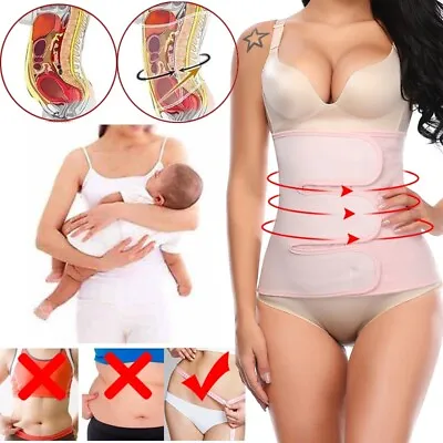 PostPartum Band After Pregnancy Shaper Back Support C-Section Belly Wrap Corset • £12.79