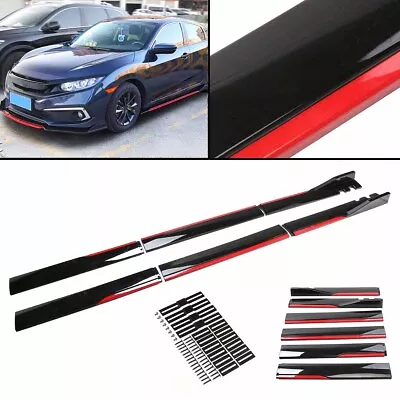 2.2M Red Line Side Skirt Extension Rocker Splitter For BMW E36 E46 E60 E90 F30 • $76.95