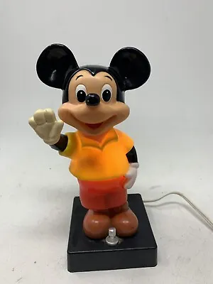 Vintage Disney Mickey Mouse Bobblehead Night Light Desk Light WORKS!! • $34.99