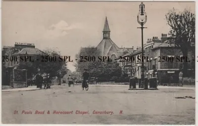 Canonbury N. London Postcard St. Paul's Rd & Harecourt Chapel Printed View C1908 • £7.99