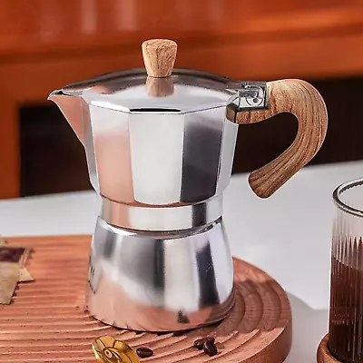 Moka Pot Italian Coffee Maker Coffee Pot 3 Cup/5 OZ Stovetop Espresso Maker Fo • $27.45