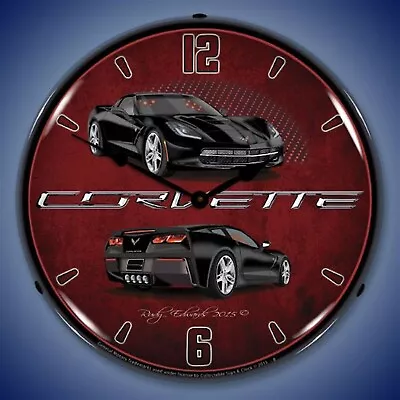 C7 Corvette LED Lighted Clock - Black • $282.54