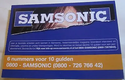 Advertising Samsonic Holland Music - Unposted • £1.99