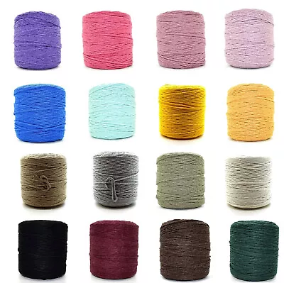 £6.69 • Buy Natural Craft Macrame Cotton String Artisan Thread Twisted Cord * 25 COLOURS *