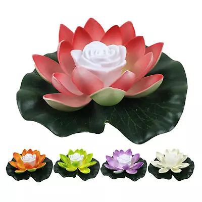 Floating Lotus Lights Water Lily Candles Light For Pool Festival Nigh Decoration • $8.36