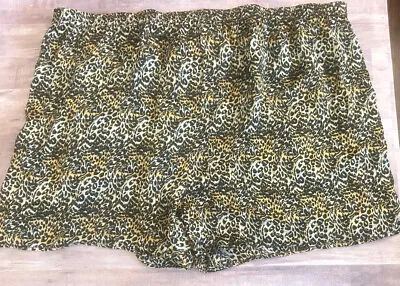 Vintage 100% Silk Men's  Boxer Shorts Allover Leopard Animal Print 3X NOS NWOT • $29.99