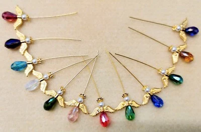 £2.99 • Buy Mini Kit - Angel Pendant Kit - Makes 12 - 12 Birthstone Colours & GP Findings