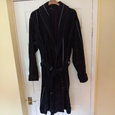 M&S Pure Cotton Mens UK XL Dressing Gown Navy / Stripe Size Mens UK XL • £8.90