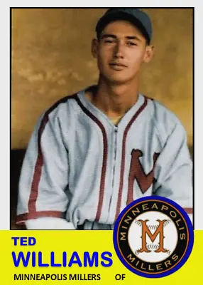 Ted Williams 63 Minneapolis Millers Aceo Art Card ## Buy 5 Get 1 Free ## • $3.95