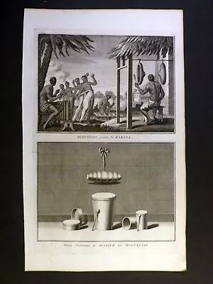Moluccas Islands Music Instruments PL. IN-FOLIO 2 ENGRAVINGS 18th S PICART Indonesia • $53.28
