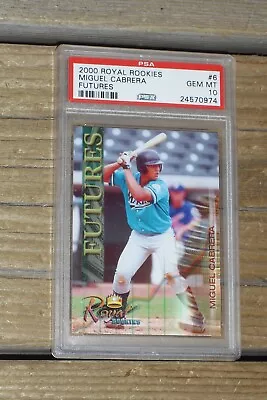 2000 Royal Rookies #6 Miguel Cabrera Futures Rookie Card - PSA GEM MINT 10 • $149.95