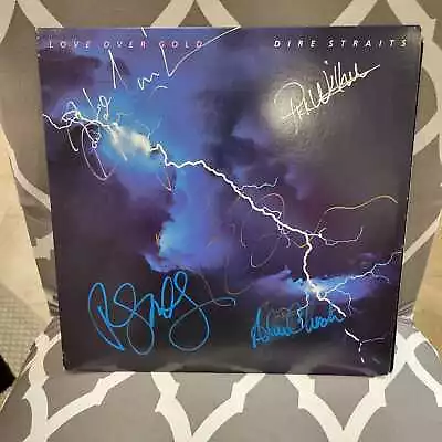 Dire Straits Signed Lp Love Over Gold  5 Members Original Album Vintage Vinyl • $165