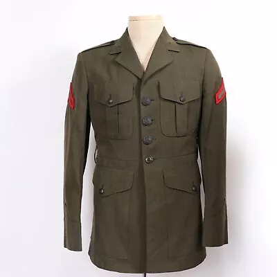 Mens 36S USMC Alpha Coat Service Dress A US Marine Uniform Jacket Military • $39.95