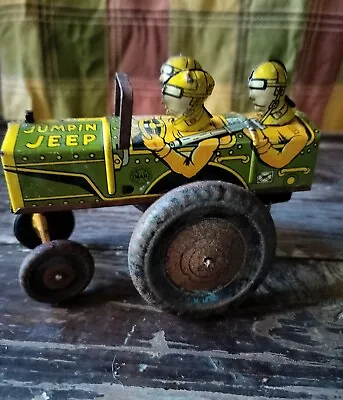 Vintage 1940's Tin Litho Marx Jumping Jeep • $50