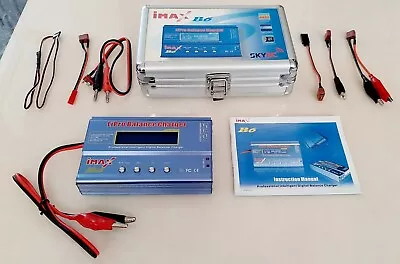 IMAX B6 Battery Charger LiPo NiMh Batt. Digital Balance Charger + Leads + Case. • £19.99