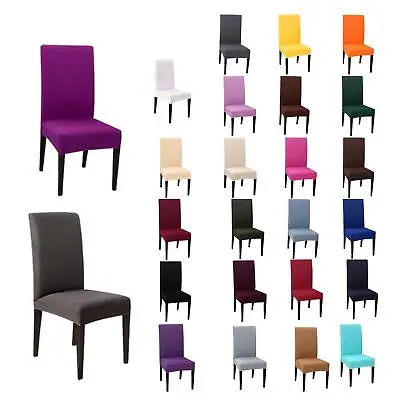 $12.99 • Buy Stretch Dining Chair Cover Seat Covers Washable Banquet Wedding Party