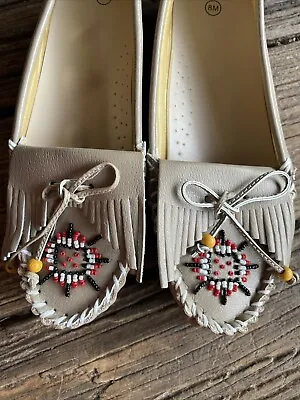 BRAND NEW Minnetonka Moccasins American Indian Seed Bead Loafers Flats 8❤️sj7m65 • $50