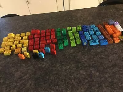 Over 100 Coloured Lego Duplo Bricks Great Condition Some Hard To Find Pieces • £10.90