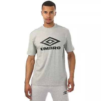 Men's Umbro Diamond Logo Regular Fit T-Shirt In Grey • £9.99