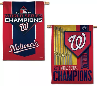 Washington Nationals 2019 WORLD CHAMPIONS OFFICIAL 2-Sided 28x40 BANNER Flag • $40.49