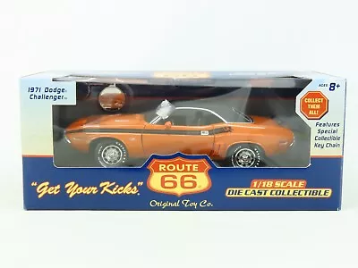 1:18 Scale Original Toy Co. Route 66 Die-Cast 1971 Dodge Challenger - Orange • $99.95