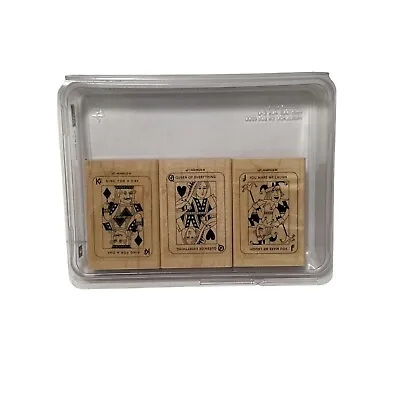 Stampin Up Card Games Rubber Stamps King Queen Jack Rubber Stamps For Cards • $24.95