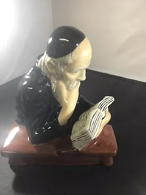 EveLye 1977. Vintage Statue Rabbi Reading Judaica Art 7  High • $49.99