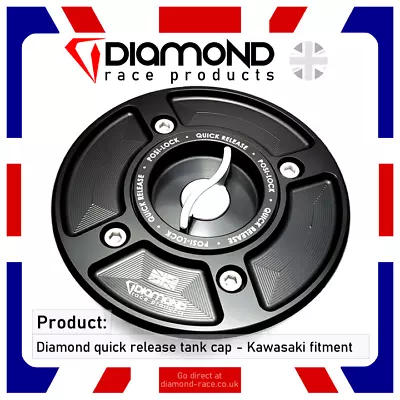 Diamond - Quick Release Fuel Tank Cap - For Kawasaki Z650 - 2017-2018 • £88