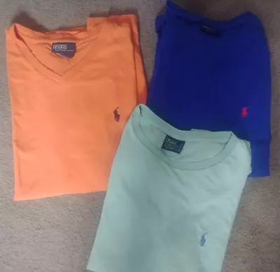 Polo Ralph Lauren Lot Of 3 Short Sleeve Multicolor T-Shirts Men's Size Large • $34