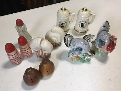 Lot Of 11 Vintage Salt And Pepper Shakers Souvenirs • $15