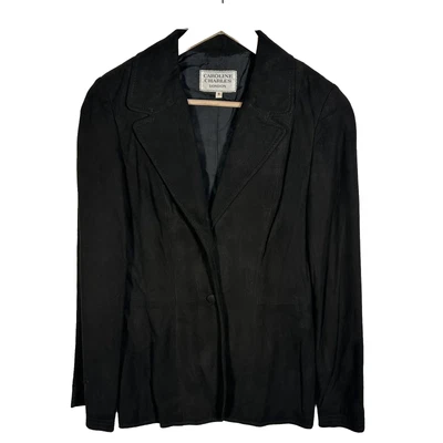 Caroline Charles Fitted Black  Jacket Size UK 8 • £29.98