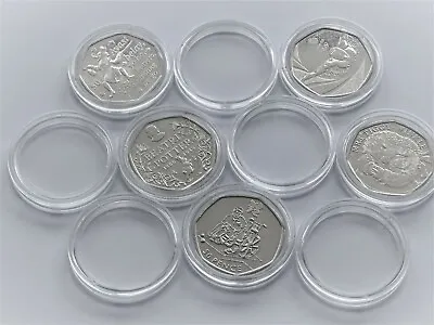 Coin Capsules 28mm (50p Small) Pack Of 10 (capsules Only !) Round Plastic Cases  • £3.99