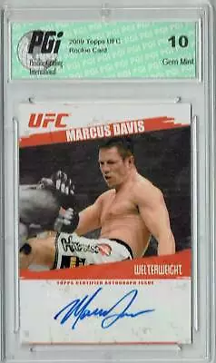 Marcus Davis 2009 Topps UFC #FA-MD SP Auto Rookie Card PGI 10 • $44.99