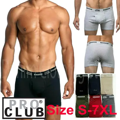 2 Pack Lot Pro Club 100% Cotton Men Underwear Boxer Briefs Shorts Size S-7XL New • $13.21