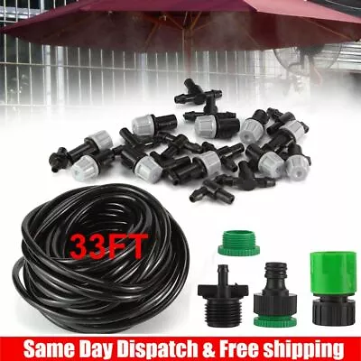 33FT Hose Outdoor Patio Water Mister Mist Nozzles Misting Cooling System Cooler • $13.99