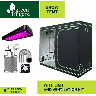 Greenfingers Grow Tent 2000W LED Grow Light 240X120X200 Mylar 6  Ventilation Kit • $522.95