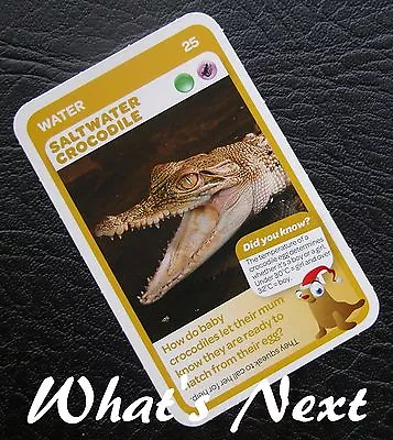 Woolworths<AUSSIE ANIMALS><Series 2 Baby Wildlife>CARD 25/36 Saltwater Crocodile • $2.47