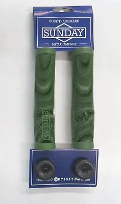 Sunday Cornerstone BMX  Grips Olive Army Green 155mm • $8.99