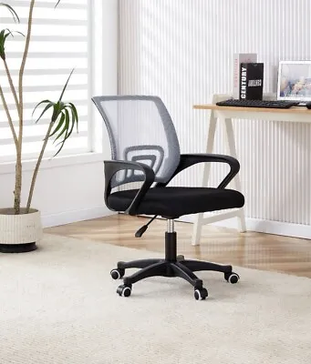 Adjustable Office Arm Chair Mesh Swivel Computer Desk Gaming Office Chair-130 • £28.99